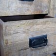 Storage Unit - Rustic Mango Wood - 1 Door - 4 Drawer - Industrial