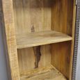 Tall Cabinet - Rustic Mango Wood and Metal - 1 Door