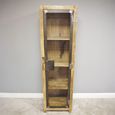 Tall Cabinet - Rustic Mango Wood and Metal - 1 Door