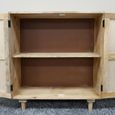 Hall Cabinet - Mango Wood and Rattan - 2 Door