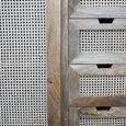 Storage Cabinet - Mango Wood and Rattan - Sliding Door