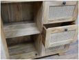 Storage Cabinet - Mango Wood and Rattan - Small