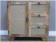 Storage Cabinet - Mango Wood and Rattan - Small
