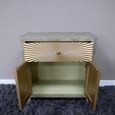 Display Cabinet - 2 Door - 1 Drawer - Retro Gold Starburst