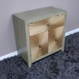 Display Cabinet - 2 Door - 1 Drawer - Retro Gold Starburst
