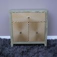 Display Cabinet - 2 Door - 1 Drawer - Retro Gold Starburst