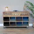 Console Table - Rustic Recycled Fir Wood - Storage