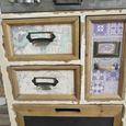 Storage Cabinet - White Distressed - Multi Drawer