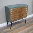 Storage Cabinet - Wood and Metal - Multi Drawer