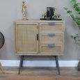 Storage Cabinet - Wooden - 1 Door - 3 Drawer - Small