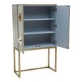 Duvali Hall Cabinet - 2 Door - Silver and Gold
