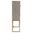 Duvali Hall Cabinet - 2 Door - Silver and Gold