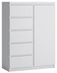 Fribo White 1 Door 5 Drawer Cabinet