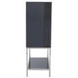 Genoa Hall Cabinet - 2 Door - Fluted Grey High Gloss