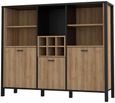High Rock Oak Effect 3 Door Storage Cabinet