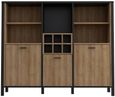 High Rock Oak Effect 3 Door Storage Cabinet