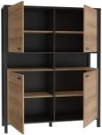 High Rock Oak Effect 4 Door Storage Cabinet