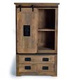 Iron Works Hall Cabinet - Mango Wood - 1 Door