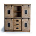 Iron Works Cabinet - Mango Wood - 4 Door