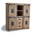 Iron Works Cabinet - Mango Wood - 4 Door