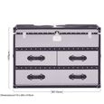 Kensington Townhouse Cabinet - 3 Drawer - Black and White Leather