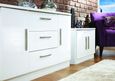 Knightsbridge White Gloss 2 Door Hall Cabinet