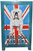 Kufri Hand Painted British Bulldog Narrow 1 Door Cabinet