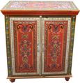 Kufri Hand Painted Vintage Folk Pattern 2 Door Cabinet