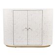 Aspen Cabinet - White Bone Inlay - 2 Door