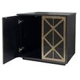 Reeno Storage Cabinet - Black Fretwork - 2 Door