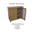 Opus Glazed Chest - 1 Door - 3 Drawer - Oak