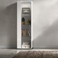 Modern Mara Vitrine - 1 Door LHF - White