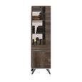 Modern Medea Vitrine - 1 Door RHF - Vintage Oak