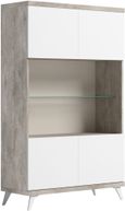 Modern Treviso Vitrine - 2 Door - White