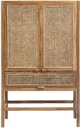 Merge Natural Rattan 2 Door Tall Hall Cabinet