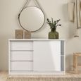 Naia White Gloss 1 Sliding Door Storage Unit