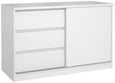 Naia White Gloss 1 Sliding Door Storage Unit