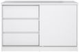 Naia White Gloss 1 Sliding Door Storage Unit