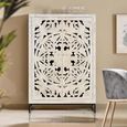 Quintana Hall Cabinet - Washed Carved - Mango Wood - 2 Door