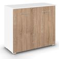 Rauch Aditio 2 Door Cupboard - Alpine White and Sonoma Oak