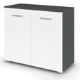 Rauch Aditio 2 Door Cupboard - Metallic Dark Grey and Alpine White