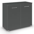 Rauch Aditio 2 Door Cupboard - Metallic Dark Grey