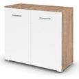 Rauch Aditio 2 Door Cupboard - Sonoma Oak and Alpine White