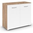 Rauch Aditio 2 Door Cupboard - Sonoma Oak and Alpine White