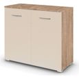 Rauch Aditio 2 Door Cupboard - Sonoma Oak and Champagne