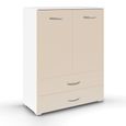 Rauch Aditio 2 Door Cupboard with 2 Bottom Drawer - Alpine White and Champagne