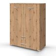 Rauch Aditio 2 Door Cupboard with 2 Bottom Drawer - Artisan Oak