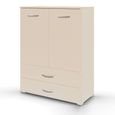 Rauch Aditio 2 Door Cupboard with 2 Bottom Drawer - Champagne