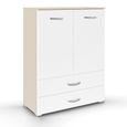 Rauch Aditio 2 Door Cupboard with 2 Bottom Drawer - Champagne and Alpine White