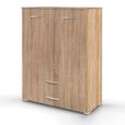 Rauch Aditio 2 Door Cupboard with 2 Bottom Drawer - Sonoma Oak